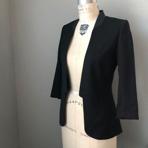 H&M Black blazer with leather details